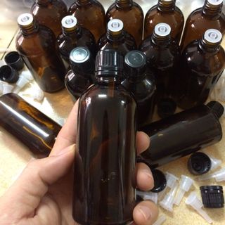 Sỉ lọ thủy tinh nâu nắp bóp giọt nắp nhỏ giọt đen vàng nắp xịt dung tích 10ml