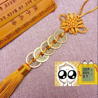 dây treo trang trí phong thủy 5 xu giá sỉ 15k
