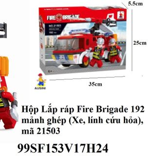 Hộp Lắp ráp Fire Brigade 192 mảnh ghép Xe lính cứu hỏa Mã sản phẩm 21503