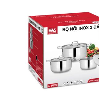 Nồi Bộ nồi Inox 3 đáy vung kính các loại