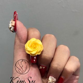 Hoa Hồng Bột Size Đại Nails