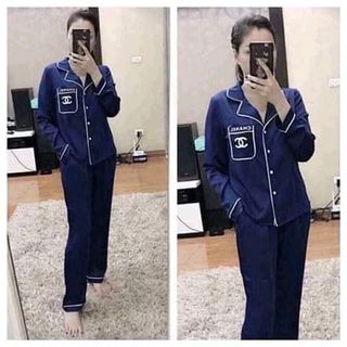 Sét bộ tay dài quần dài full viền logo thêu