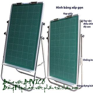 Bảng viết điều chỉnh độ cao và xếp gọn - Bảng flipchart từ viết phấn Hàn Quốc in ô ly cho bé 100x60cm giá sỉ