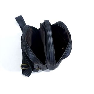 Túi Da Đeo Chéo CNT Unisex MQ16 Đen