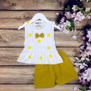 Sỉ bộ bé gái chấm bi ri 15