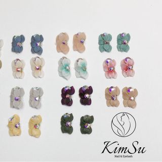 Hoa Bột Nửa Đính Đá Nails giá sỉ