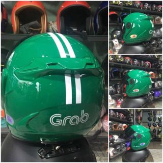 nón 3/4 grab kính dài