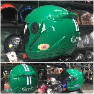 nón 3/4 grab kính dài