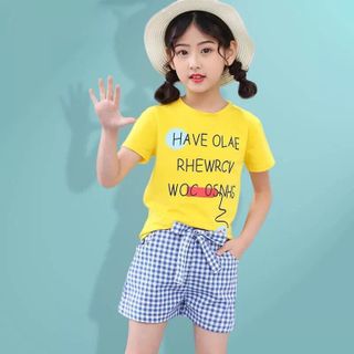 Sỉ bộ bé gái quần kẻ ri 8