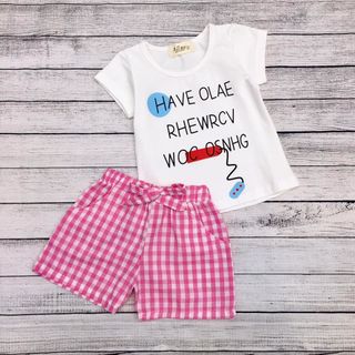 Sỉ bộ bé gái quần kẻ ri 8