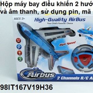 Hộp máy bay điều khiển 2 hướng có đèn và âm thanh sử dụng pin mã 1102 giá sỉ