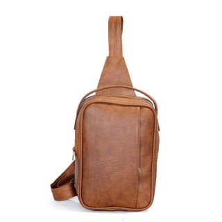 Túi Da Đeo Chéo CNT Unisex MQ16 Bò Đậm