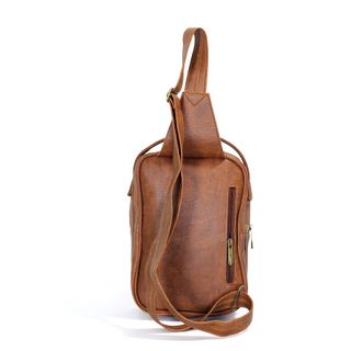 Túi Da Đeo Chéo CNT Unisex MQ16 Bò Đậm