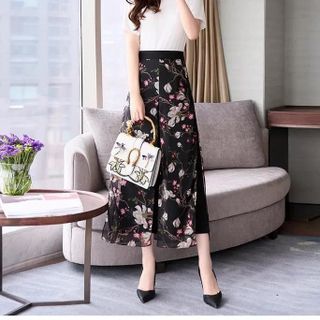 Set bộ áo thun quần giả váy