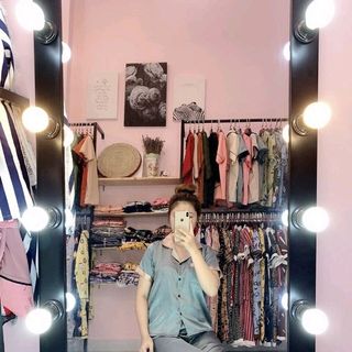 Lụa quần dài tay ngắn phối màu