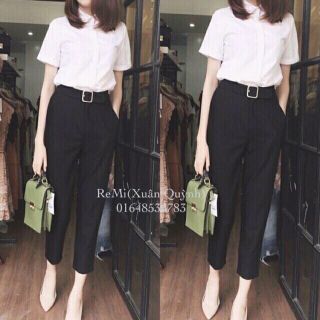 Quần baggy vải kèm đai vuông có bigsize 6XL 75kg vẫn vừa