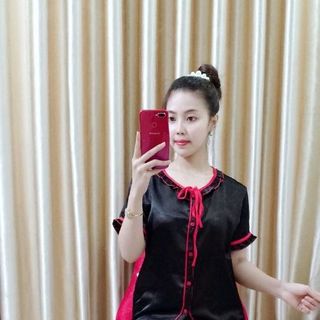 Lụa đùi viền bèo cổ