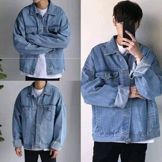 Áo khoác jean nam xanh trơn thời trang chuyên sỉ jean 2kJean