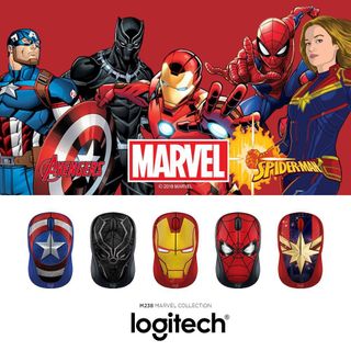 Chuột không dây Logitech M238 Marvel - Mẫu siêu nhân anh hùng