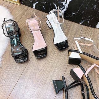 Giày sandal gót vuông thấp