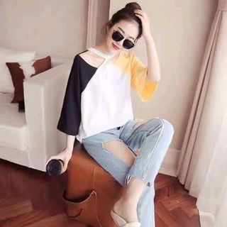 áo cổ chữ V phong cách Hàn Quốc