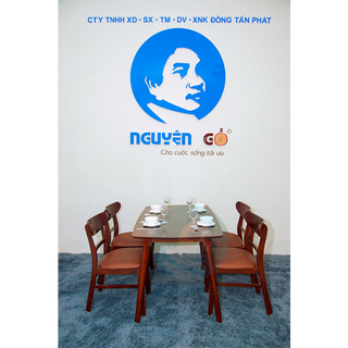 Bộ bàn ghế ăn Nguyên Gỗ – MG Nâu