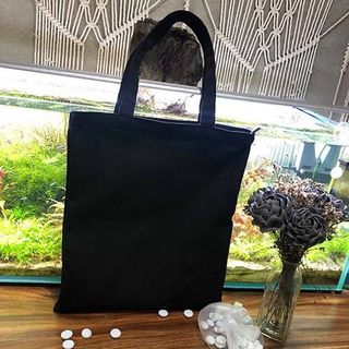 Túi vải canvas đen trơn