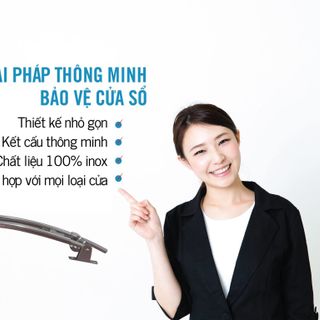 Bộ 2 chống cửa sổ inox loại cong HL Smart