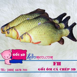 Gối Ôm 3D Cá Chép Cho Bé Các Loại Size Lớn