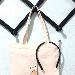 Túi canvas icon mèo suy tư