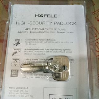 Khóa bấm cửa Hafele 52mm còng 10mm