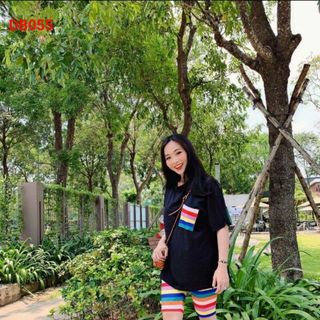 Đồ bộ thun lững cầu vồng nữ