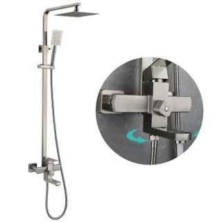 Sen cây vuông Inox 304 - vòi sen tay sen củ sen inox - cây sen tắm sen vuông sen massage sen inox 304 - sen cay sen tam giá sỉ​ giá bán buôn