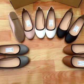 Giầy búp bê si da bò mũi nhọn - mũi bầu size 35 đến 42