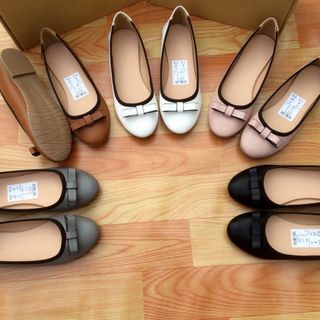 Giầy búp bê si da bò mũi nhọn - mũi bầu size 35 đến 42