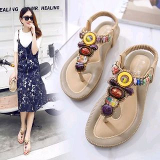 sandal quai thổ cẩm giá sỉ