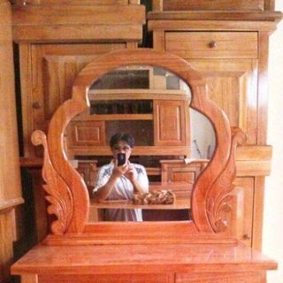 bàn trang điểm gỗ tự nhiên