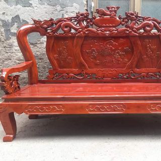 Bộ nghê đỉnh gỗ Xà cừ Tay 12