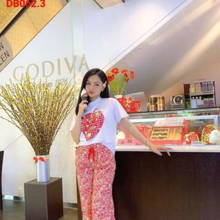 Đồ bộ in full trái cây đồ bộ nữ thun
