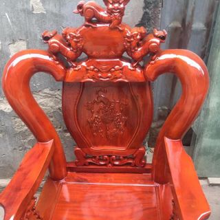 Bộ nghê đỉnh gỗ Xà cừ Tay 12
