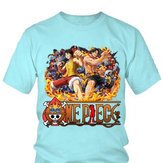 Áo thun Nam One Piece Ace Anime Mẫu 8 7 Màu