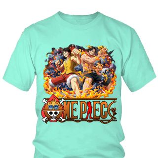 Áo thun Nam One Piece Ace Anime Mẫu 8 7 Màu