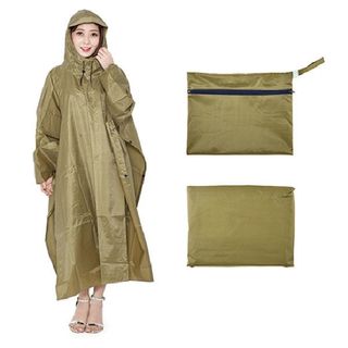 Áo Mưa Bít Không Xẻ Tà Vải Dù Chống Thấm Dài 1m4