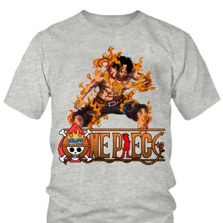 Áo thun Nam One Piece Ace Anime Mẫu 3 7 Màu
