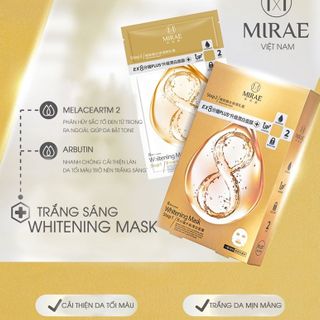 Mặt nạ sinh học EX8 PLUS TRẮNG SÁNG vàng Step1/20ml Step 2/3ml x 4 miếng - MNMR10401