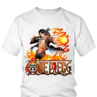 Áo thun Nam One Piece Ace Anime Mẫu 9 7 Màu