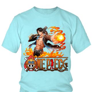 Áo thun Nam One Piece Ace Anime Mẫu 9 7 Màu