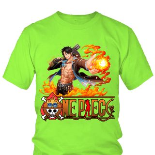 Áo thun Nam One Piece Ace Anime Mẫu 9 7 Màu
