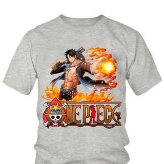 Áo thun Nam One Piece Ace Anime Mẫu 9 7 Màu
