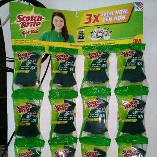 Miếng rửa chén bát Scotch-Brite sạch bền 3X